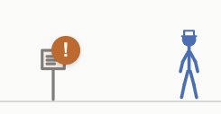 Message board showing a notification for a new message